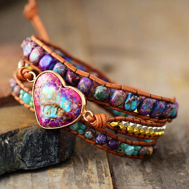 Loving Sky Jasper Wrap Bracelet